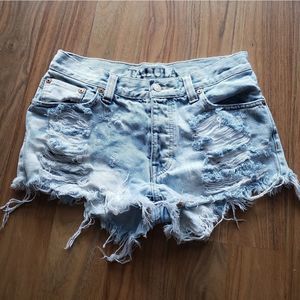 Talula | Distressed jean shorts- 27